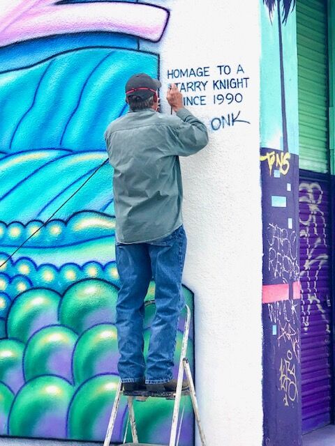 Rip Cronk paints new mural on the boardwalk (Venice Current)
